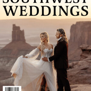 Southwest Weddings Magazine Fall 2026 front cover featuring desert wedding