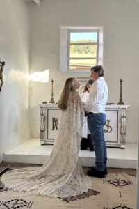 santa fe weddings officiant lace dress 200x300
