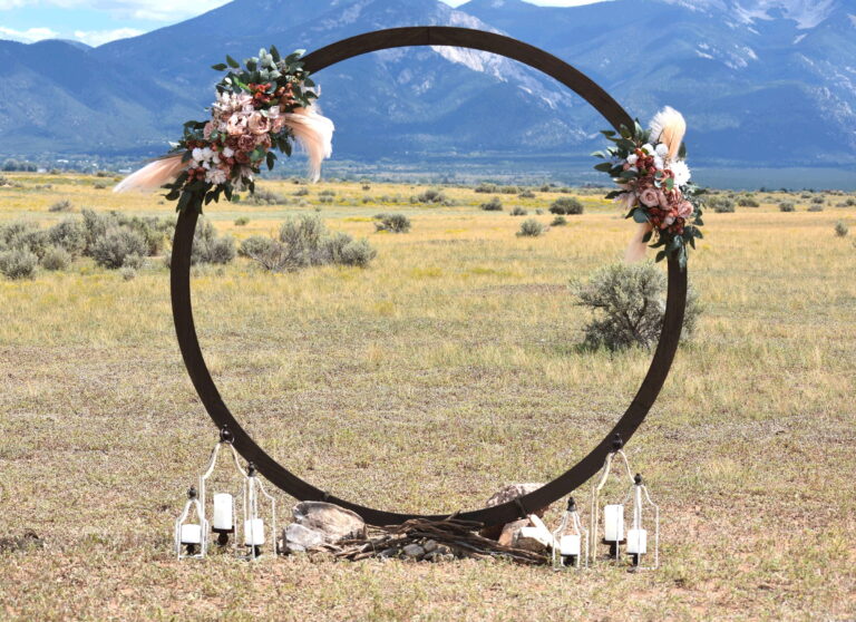aranged elegance mountian arch altar 1 768x558