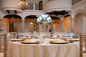 arranged elegance gold tablestting indoor reception 1 300x200