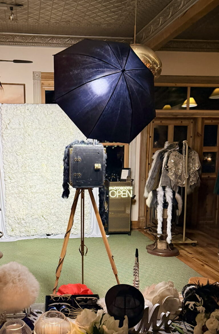 Dunton Hot Springs Wedding Bougie Booth Setup Shot 1 768x1171