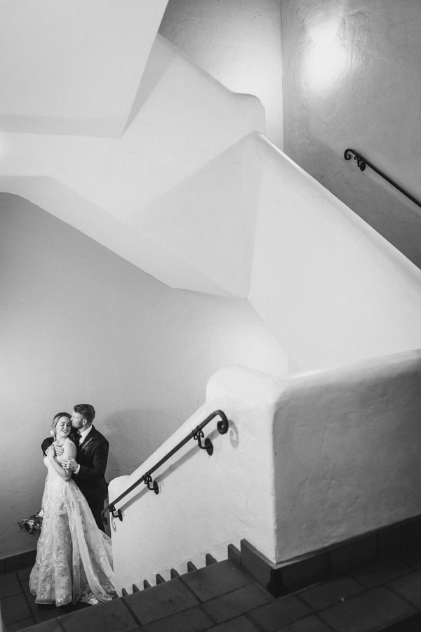 hotel andaluz black and white stairwell